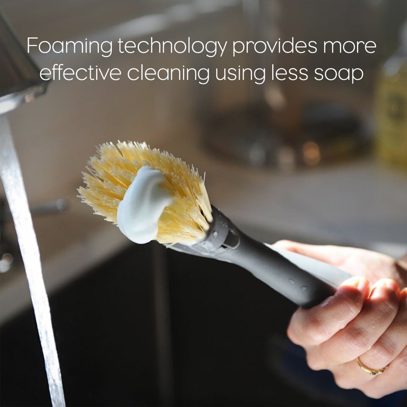 Full Circle FOMO Foam Soap Dispensing Dish Brush, 1 EA, Grey - Image 1
